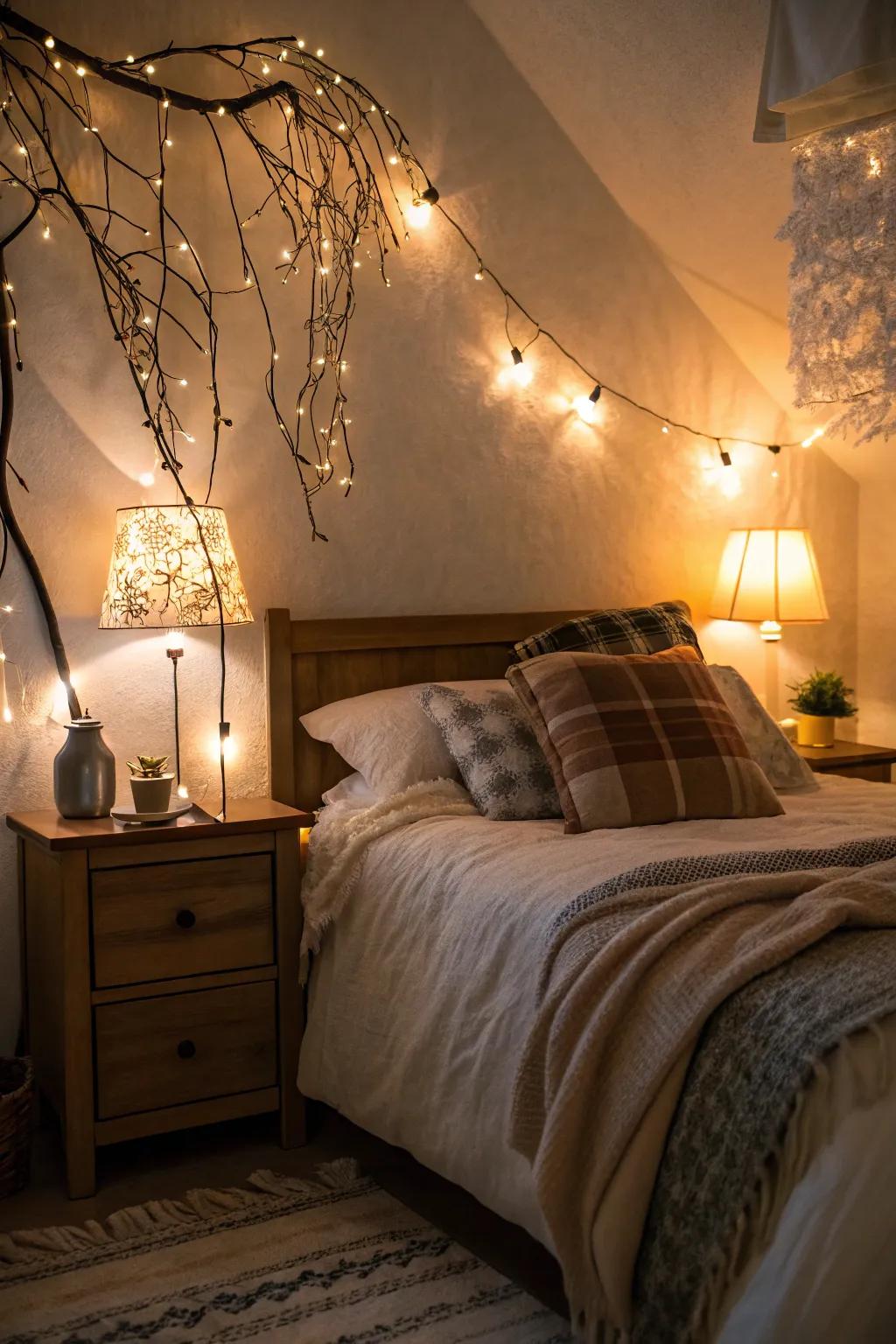 Soft lighting brings warmth and coziness to your bedroom.