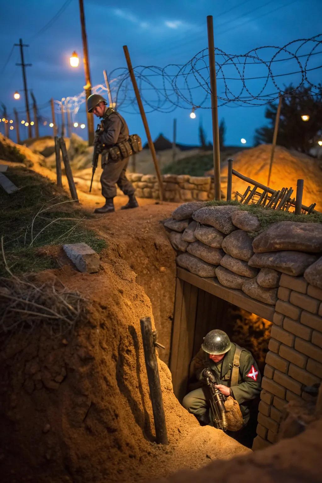 A daring escape unfolds beneath the surface. Witness the craft and drama of this WW2 diorama.