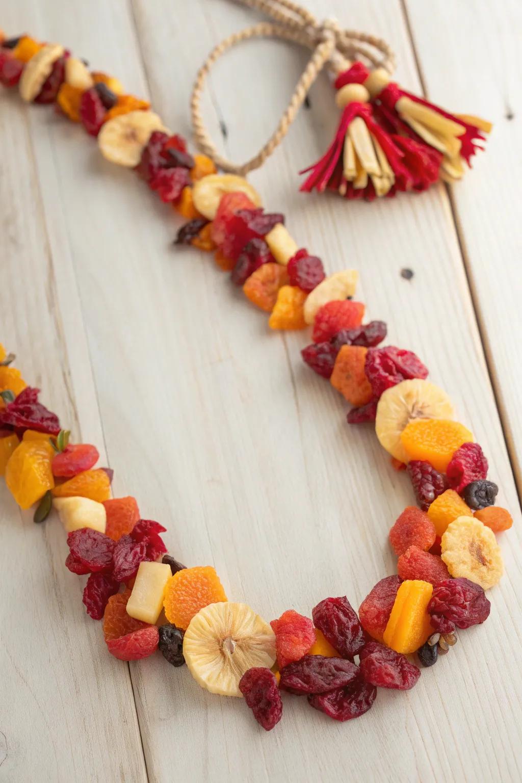 Elevate your snacking with this stunning Healthy Snack Lei—where mindful choices meet aesthetic delight.