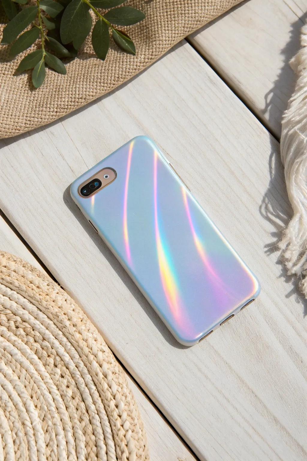 Elevate your style with a holographic phone case that captures dreams and shifts with every glance.