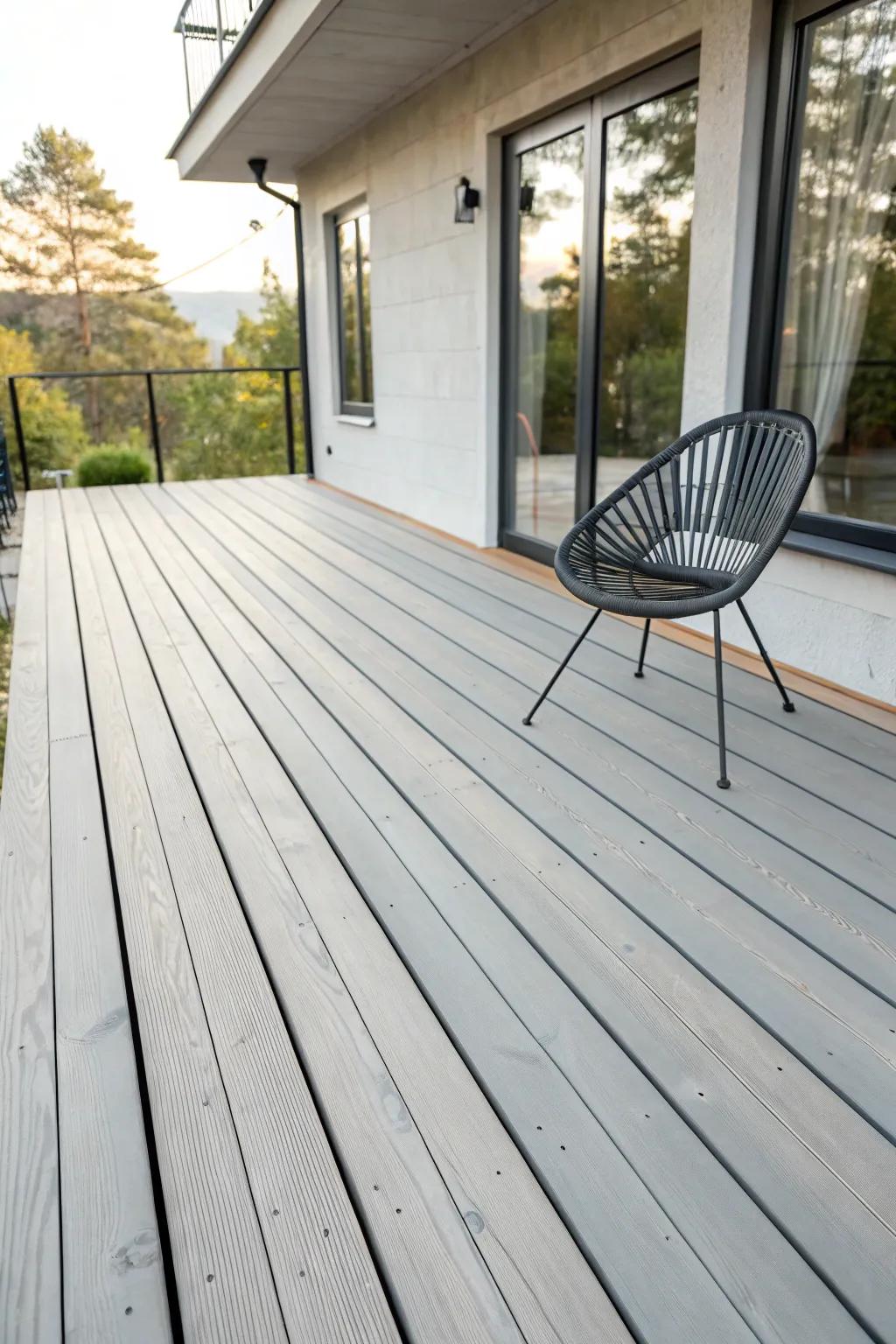 Embrace simplicity with minimalist lines for a modern deck transformation.