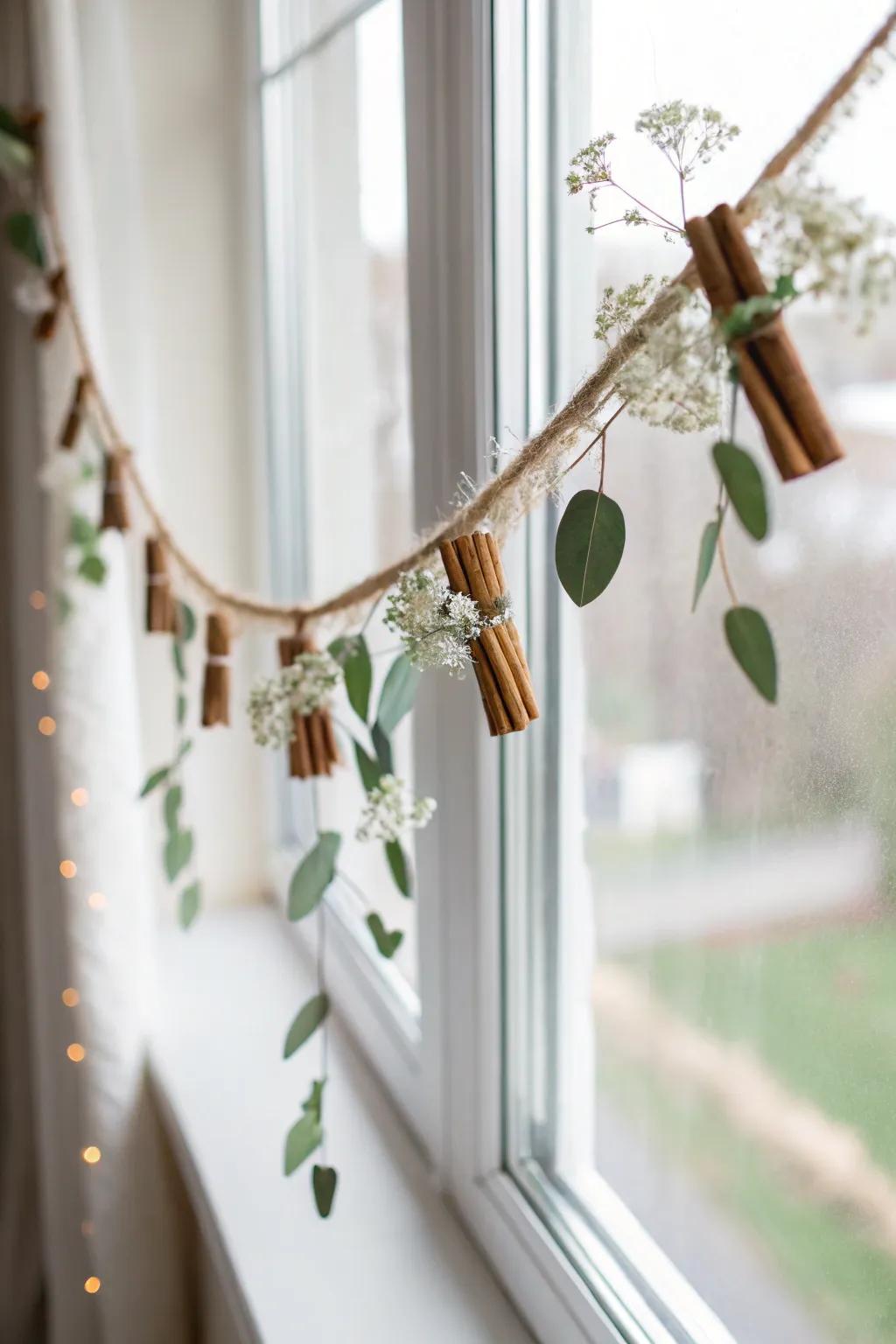 Bring the scent of the holidays to your home with a simple yet stunning cinnamon stick garland.