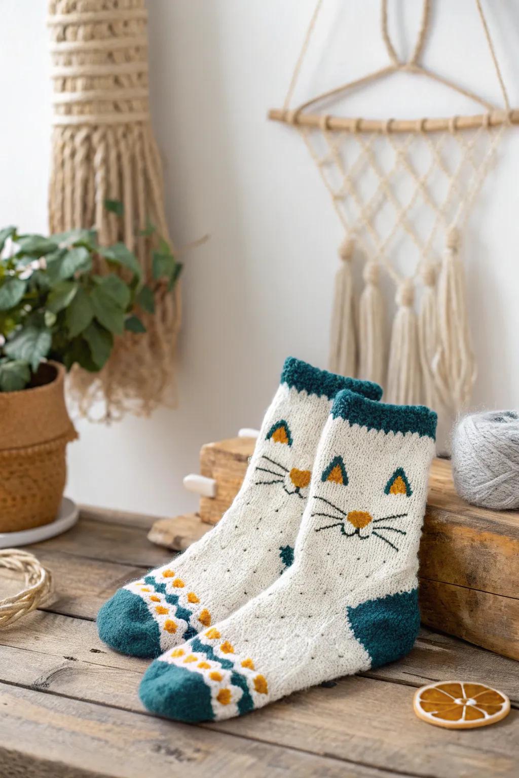 Step up your sock game with these purr-fectly cozy cat-inspired creations! 🐾 #DIY #CozyCrafts
