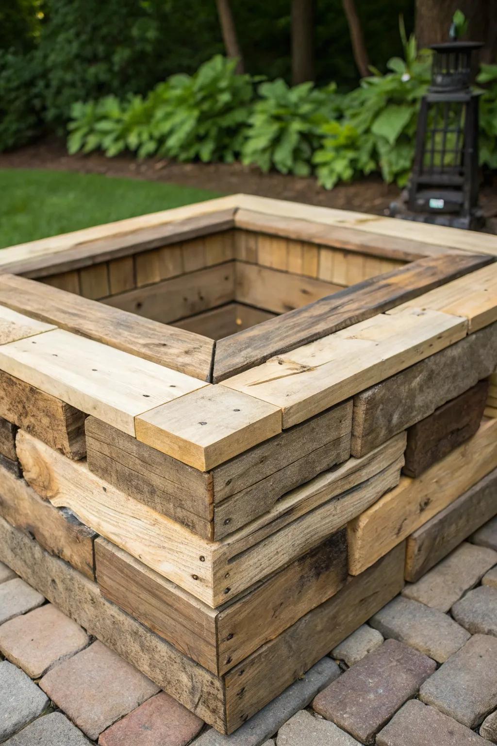 Transform your firepit with rustic charm using reclaimed pallet wood. Eco-friendly and stylish!