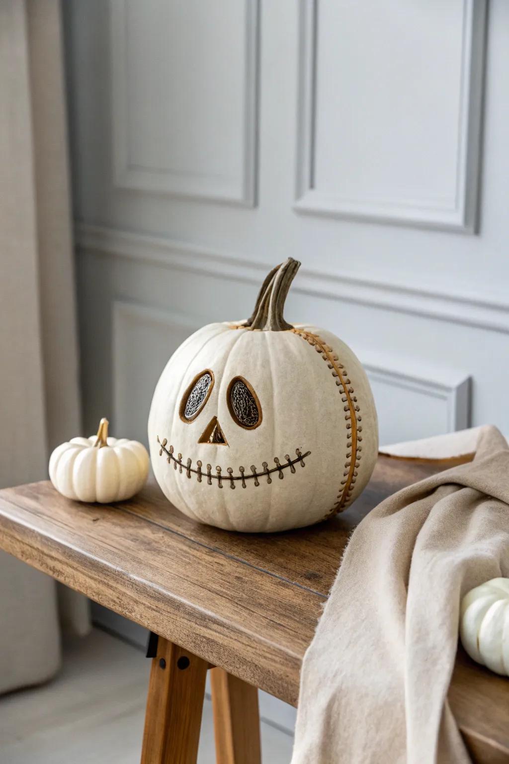 Get ready for giggles with this quirky Zipper Mouth Pumpkin—where minimalist design meets Halloween fun!