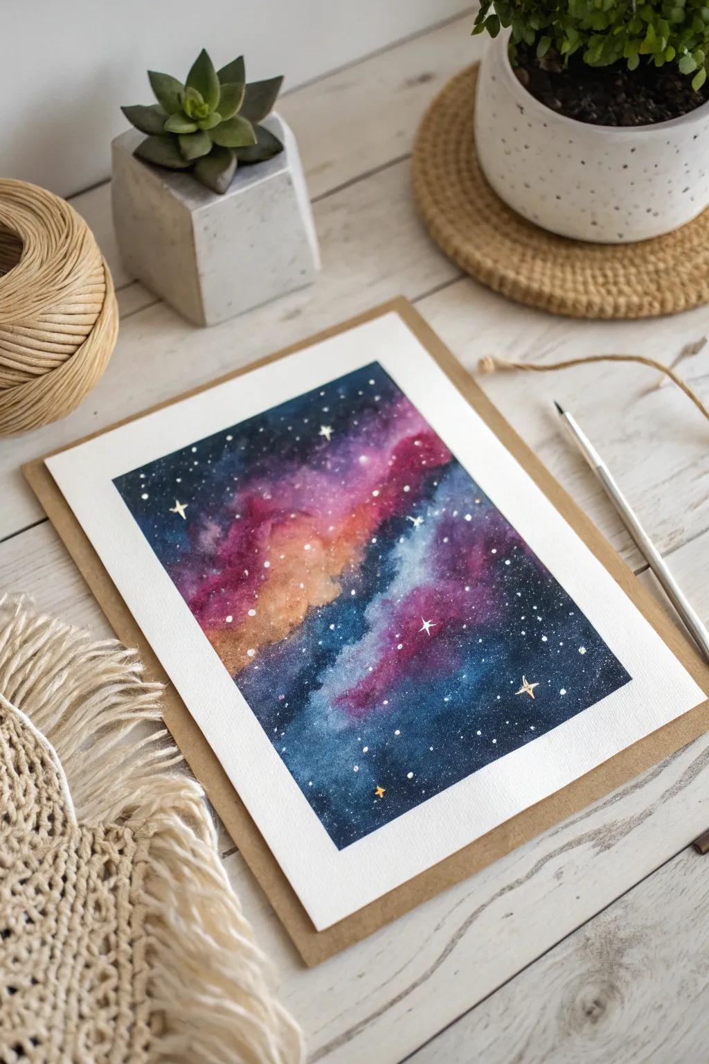 Unleash your inner artist with the dreamy hues of a watercolor nebula 🌌✨