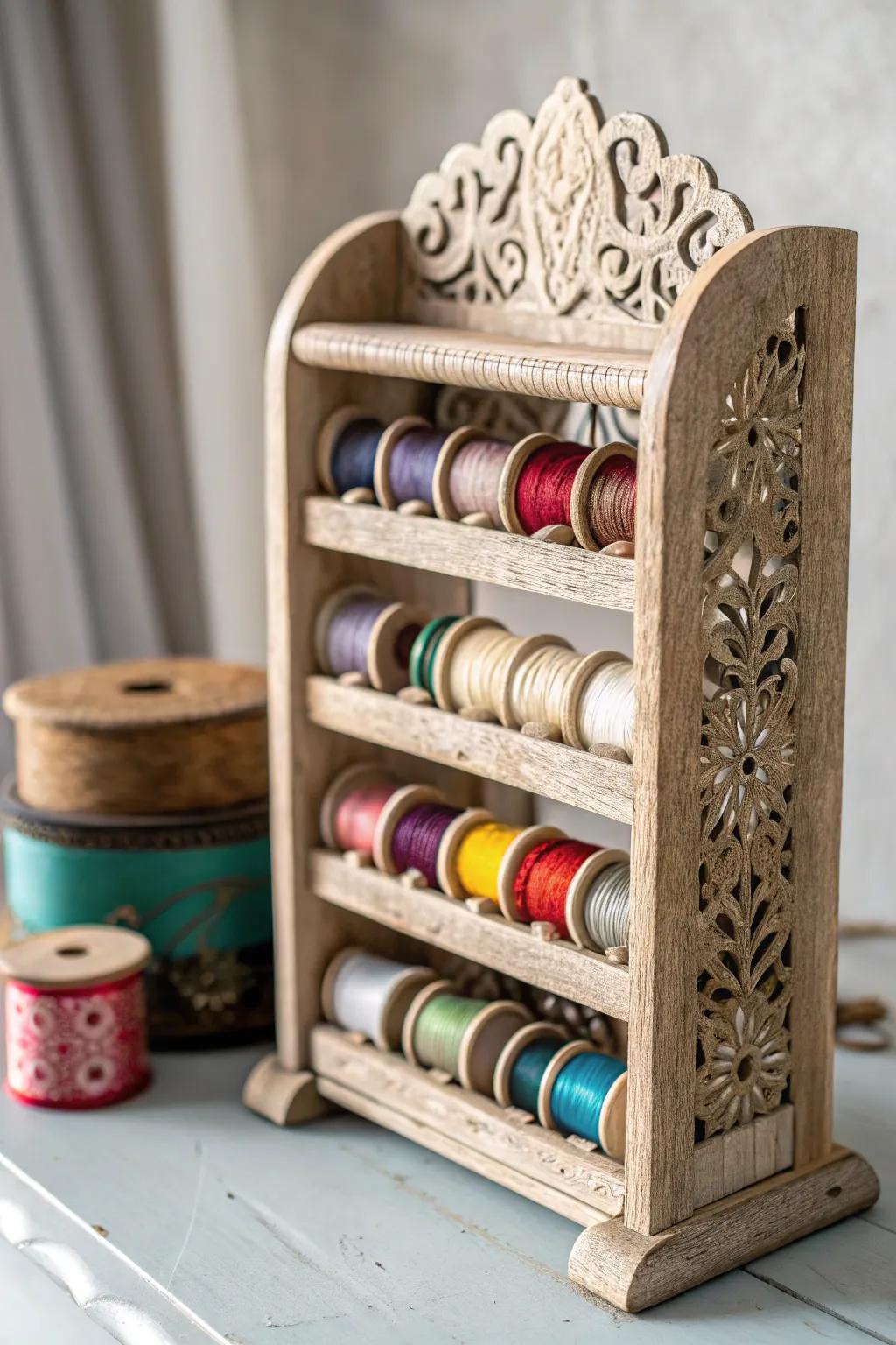 From spices to spools: A charming vintage touch for your sewing space.