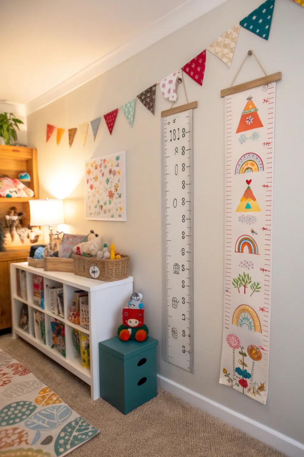Personalized growth charts track growth while adding a personal touch.