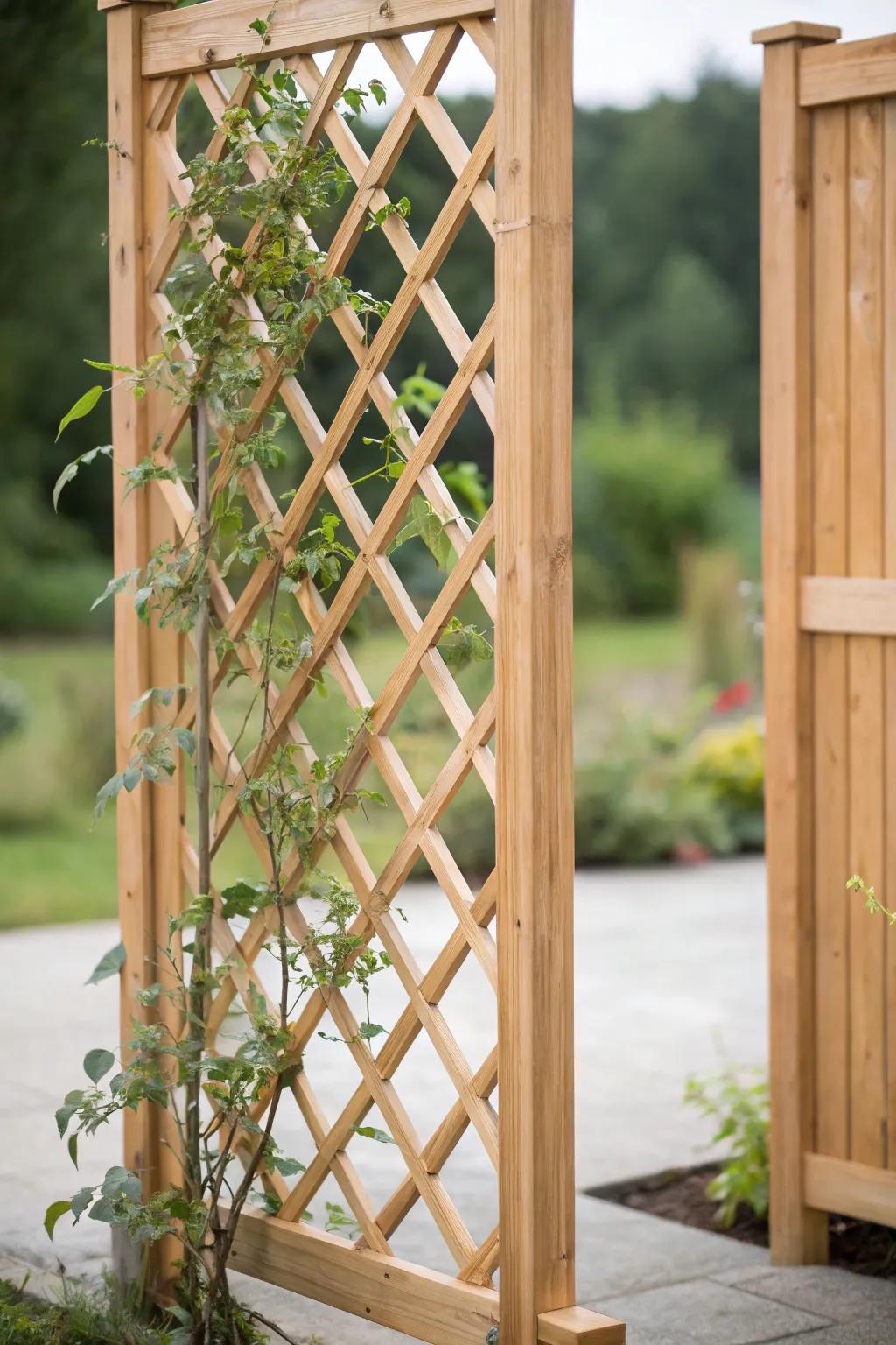 Elevate your garden with the timeless beauty of a lattice panel trellis, where simplicity meets natural elegance.