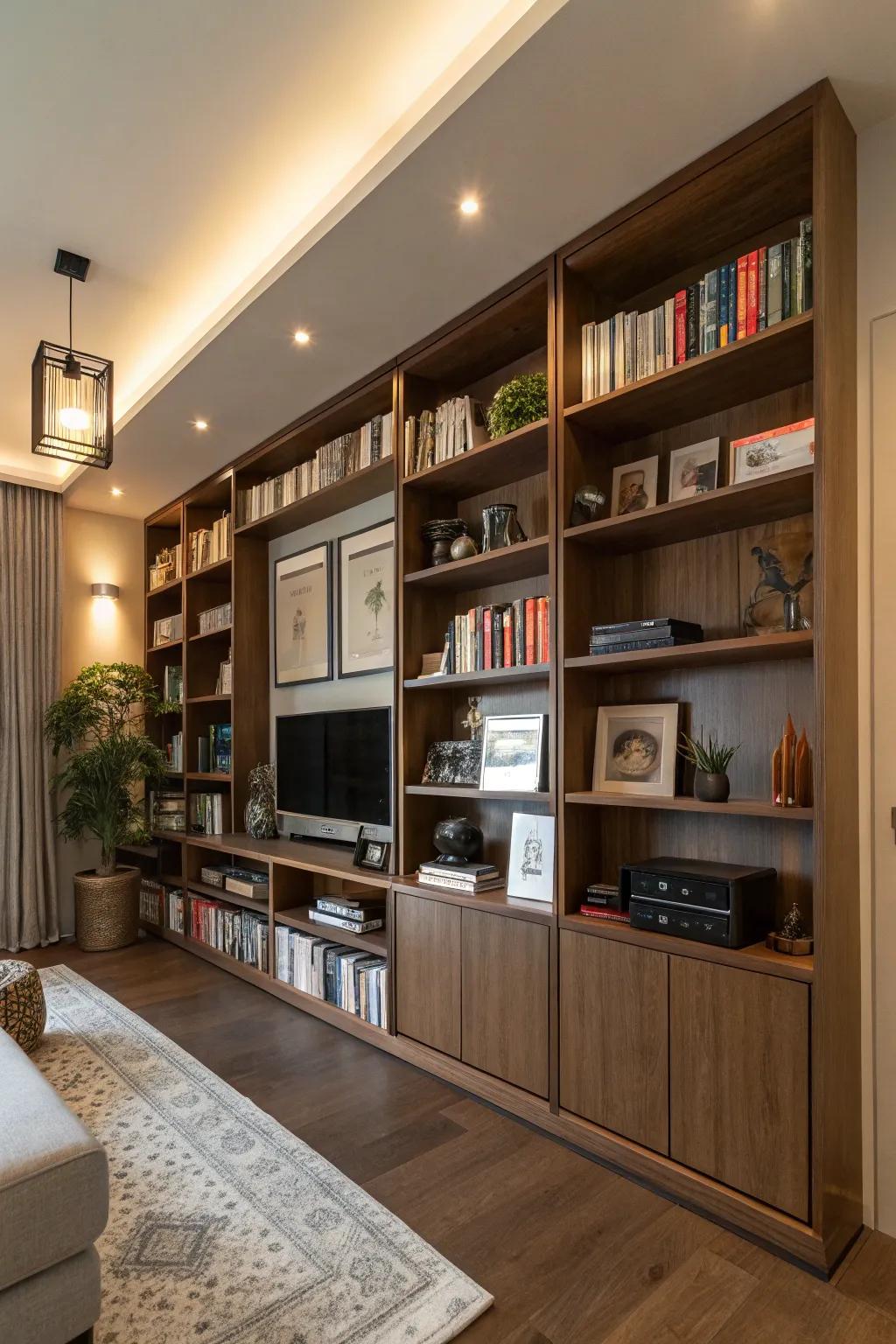 Vertical storage solutions can transform small rooms into organized havens.
