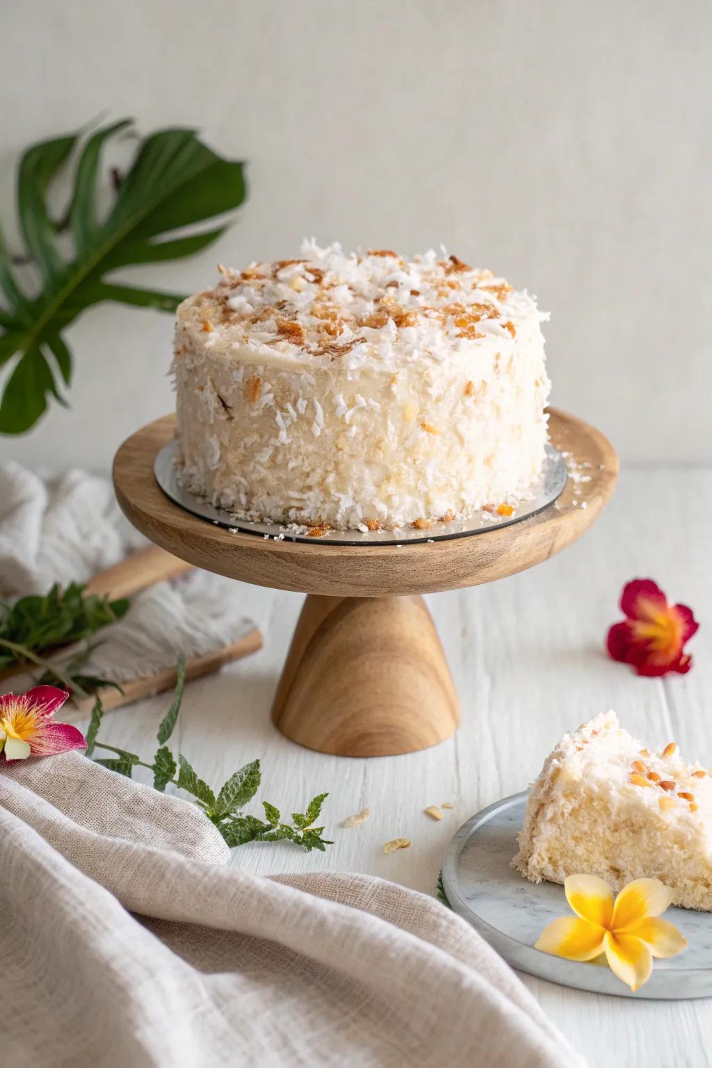 Embrace the island vibes with this Coconut Delight: a perfect blend of simplicity and natural beauty.