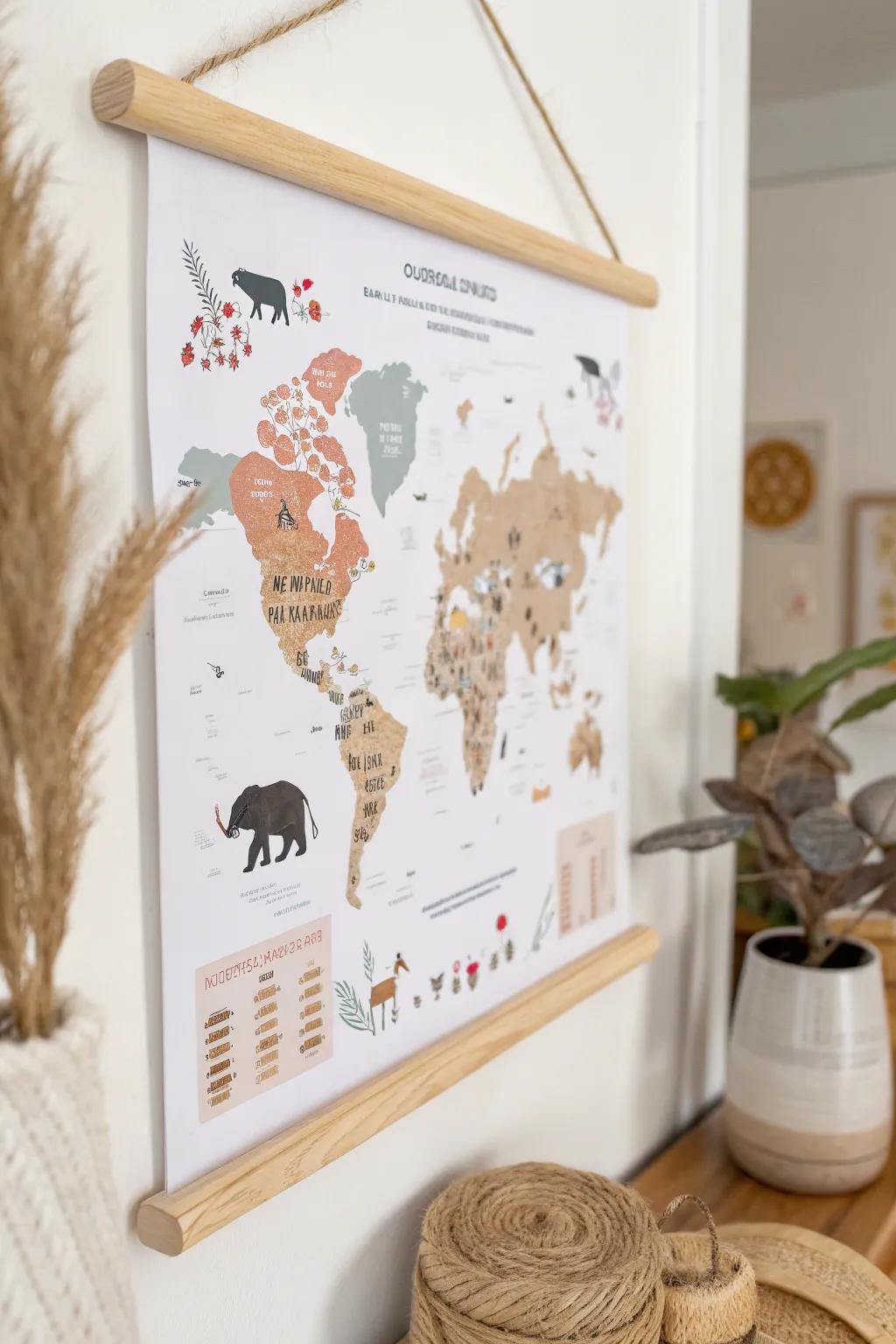 Explore the world of animals with this charmingly crafted interactive habitat map, perfect for curious minds and lovers of minimalist design.