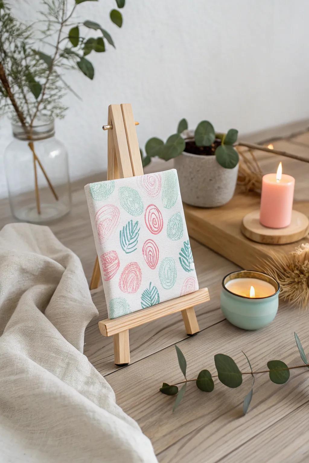 Capture the joy of tiny fingerprints creating a masterpiece of love and memories.