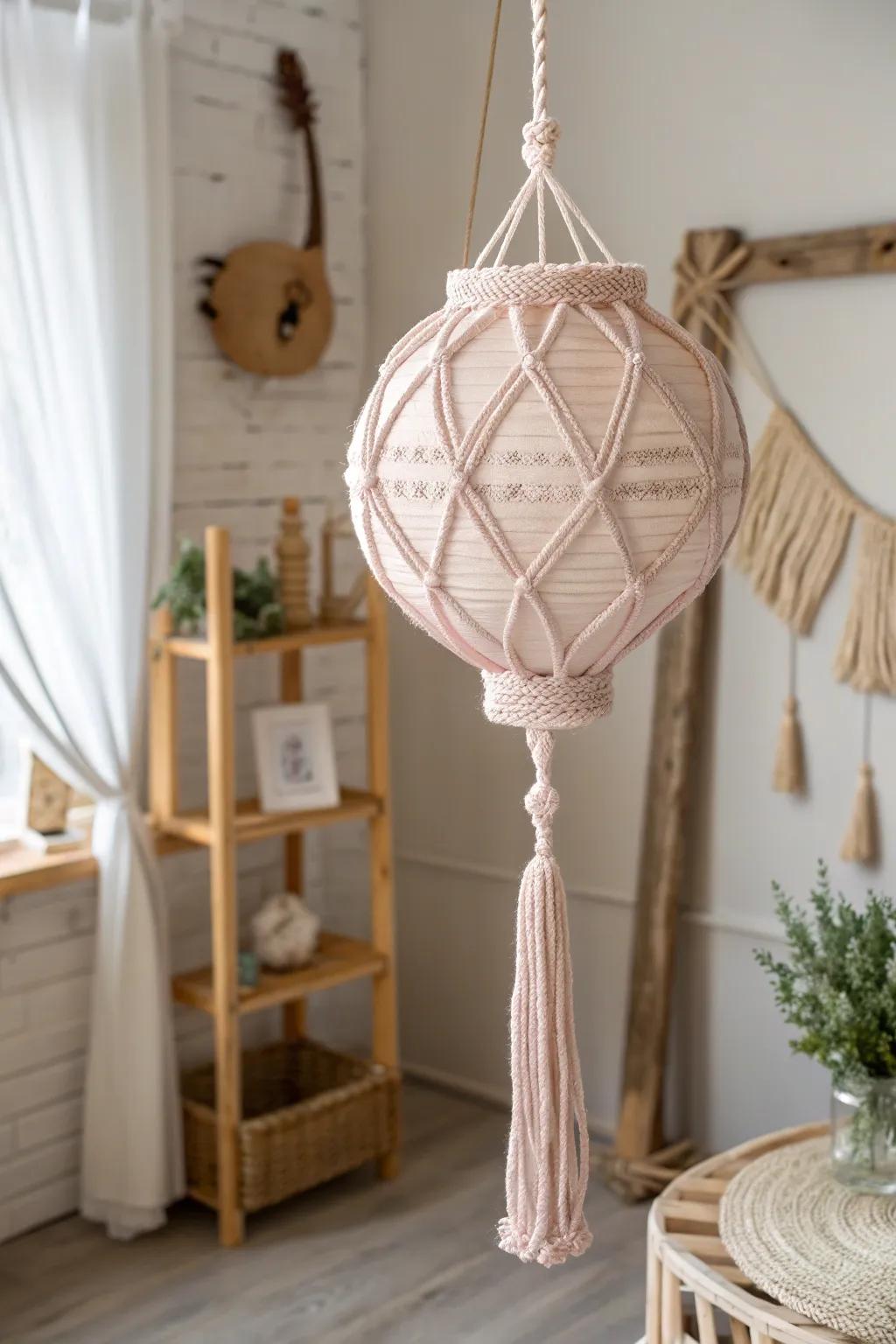 Illuminate your space with the cozy charm of handmade yarn lanterns.