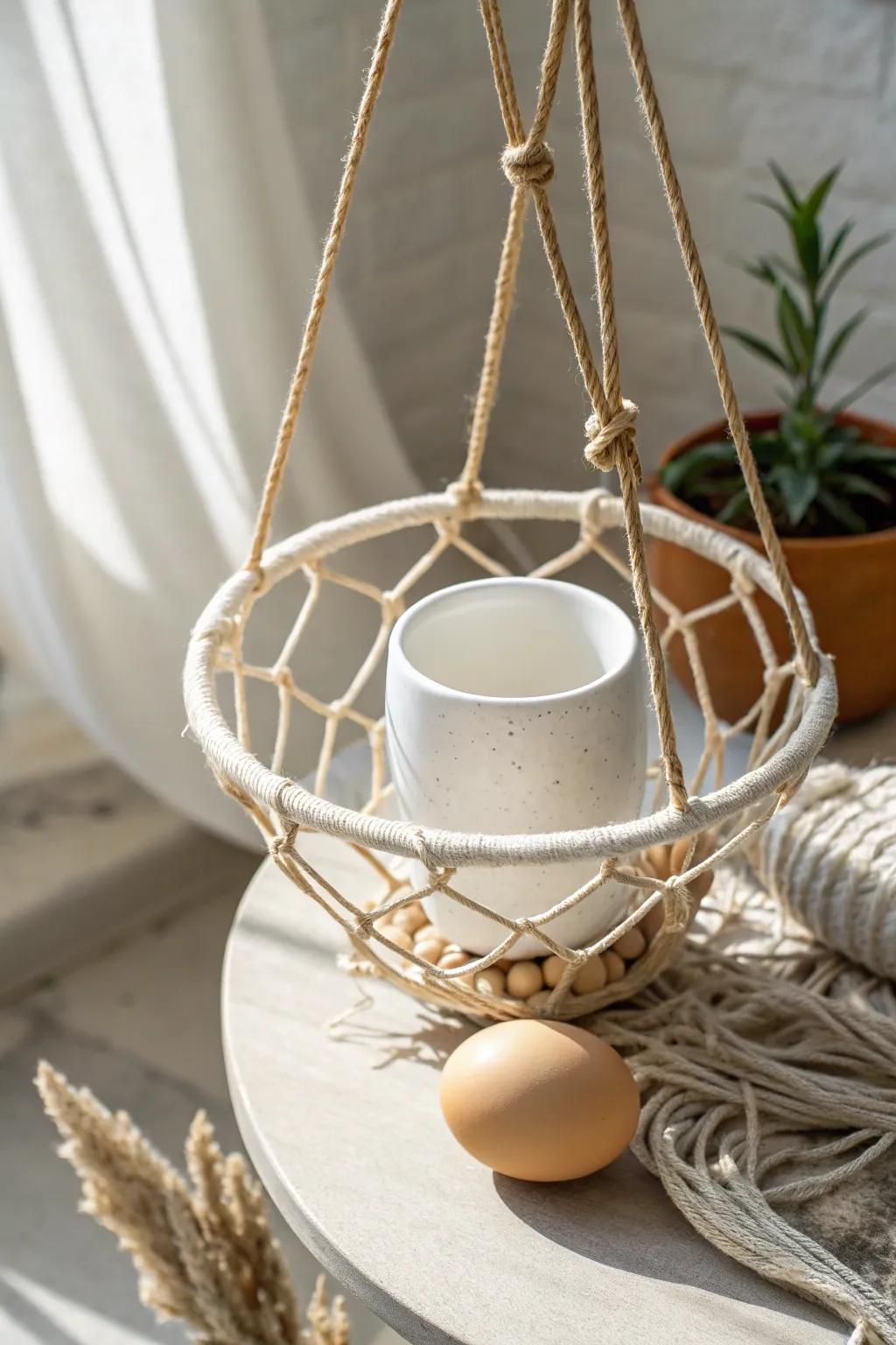 Elegance in Simplicity: A Creative Egg Drop Solution with Minimalist Flair
