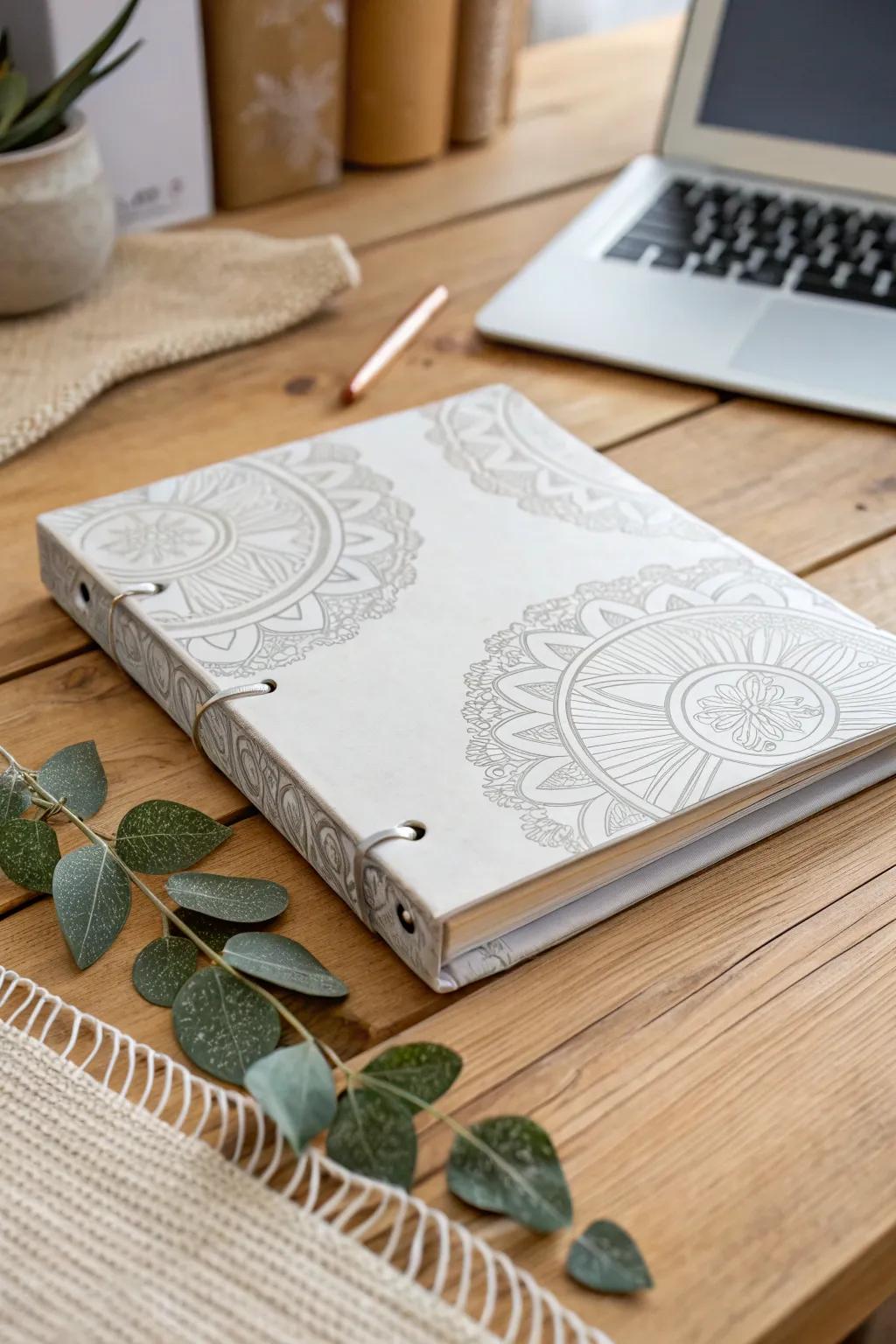 Embrace the elegance of simplicity with a minimalist binder cover that combines Scandinavian design and boho charm.