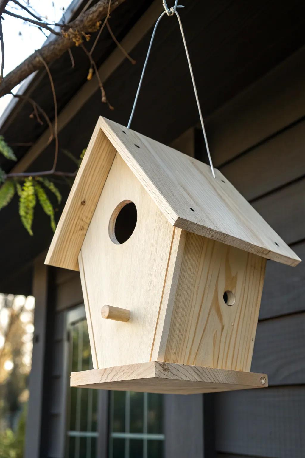 Elevate your garden with a touch of minimalist elegance. This modern birdhouse is where simplicity meets sophistication.