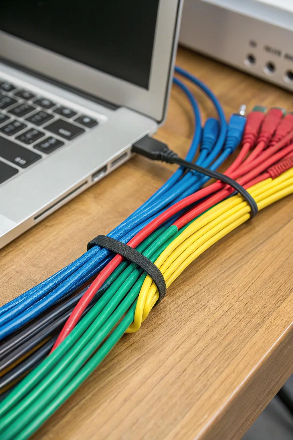 Add a splash of color and organization to your workspace with vibrant cable ties.