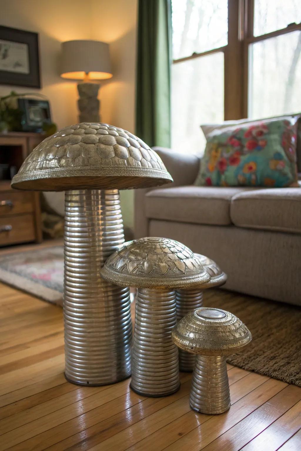 Step into a fairy tale with this stunning can-crafted mushroom cluster!