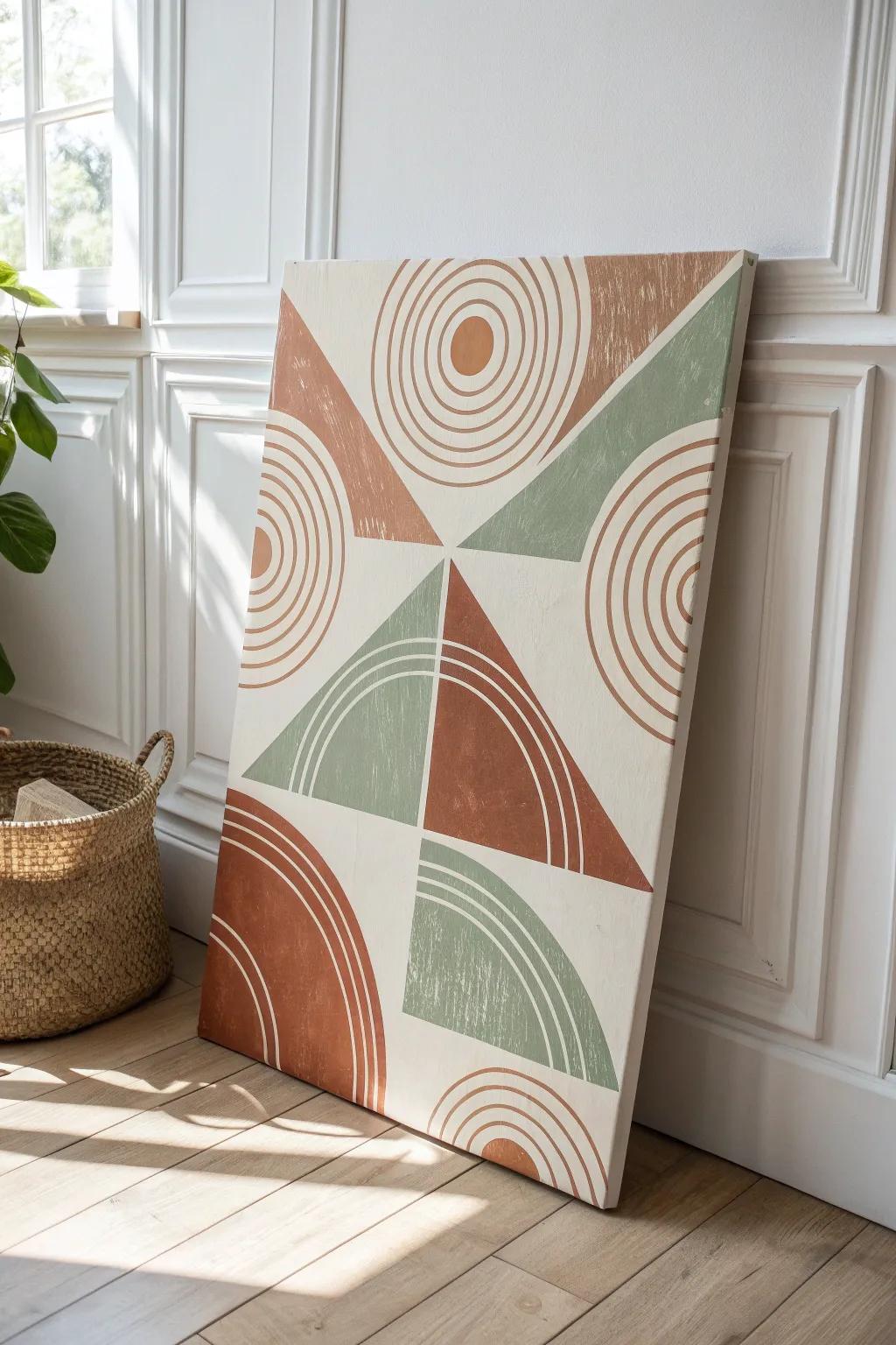 Embrace the beauty of simplicity with abstract geometric patterns—where modern meets artisan elegance.
