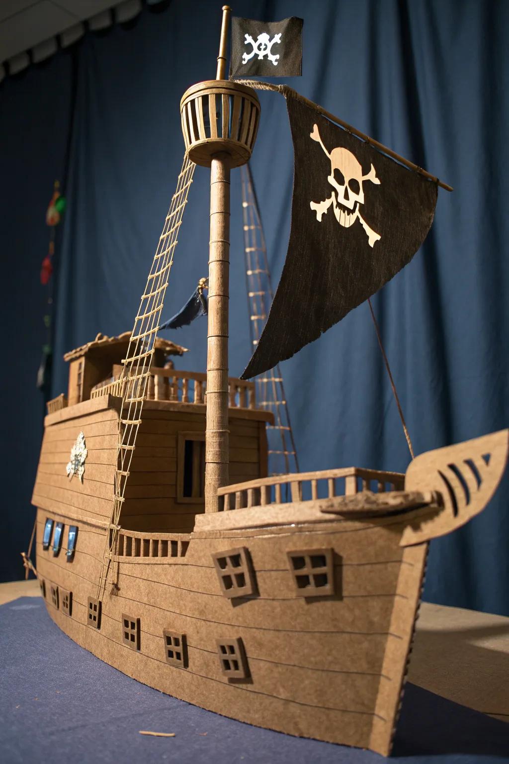 Set sail on your own cardboard pirate adventure!
