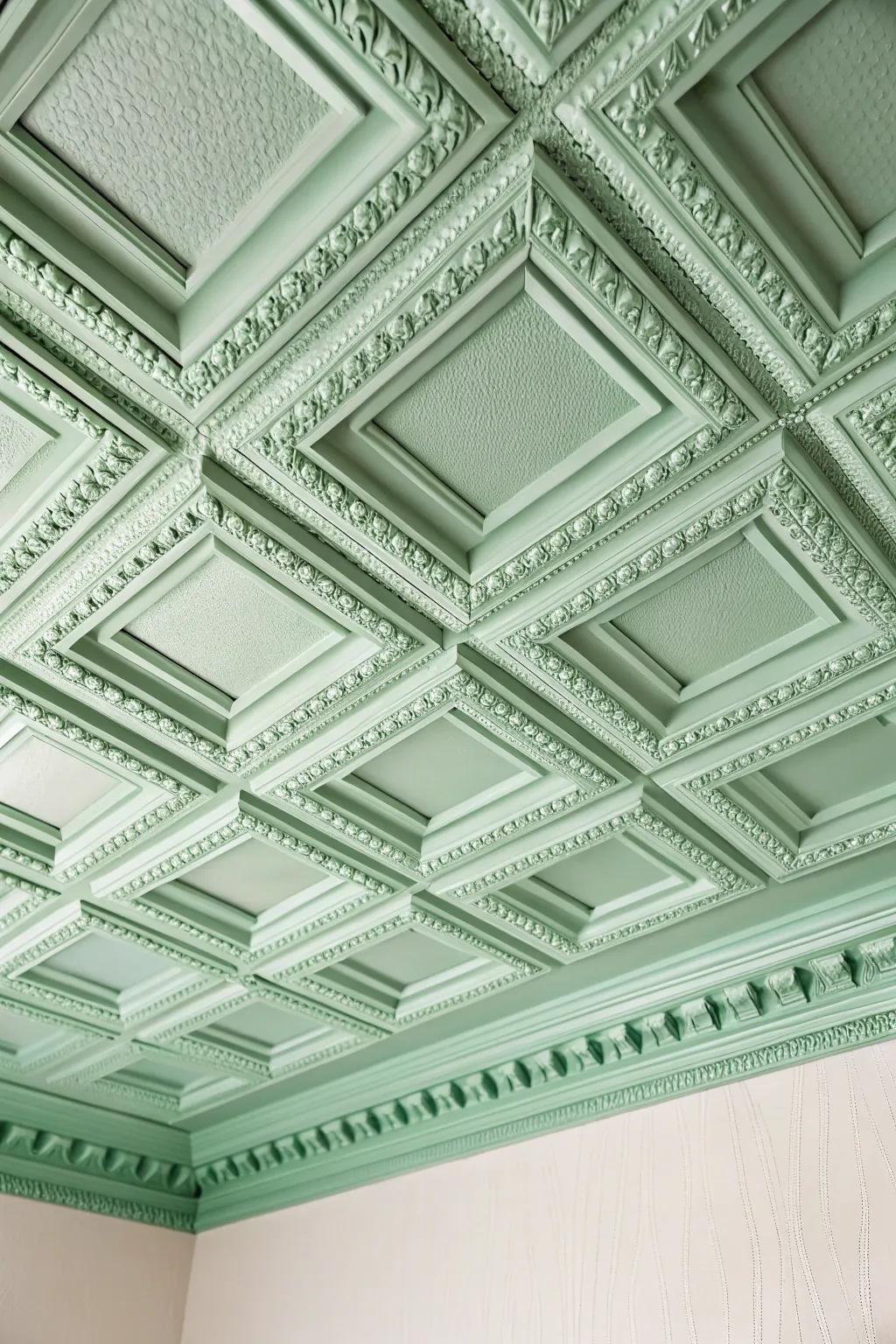 Transform your space with a touch of paint magic—elevate your ceiling grid to a new level of elegance!