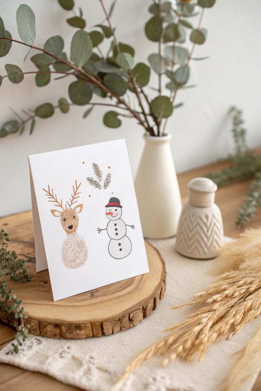 Craft your own holiday joy with fingerprint art cards—perfect for adding a personal touch this Christmas!