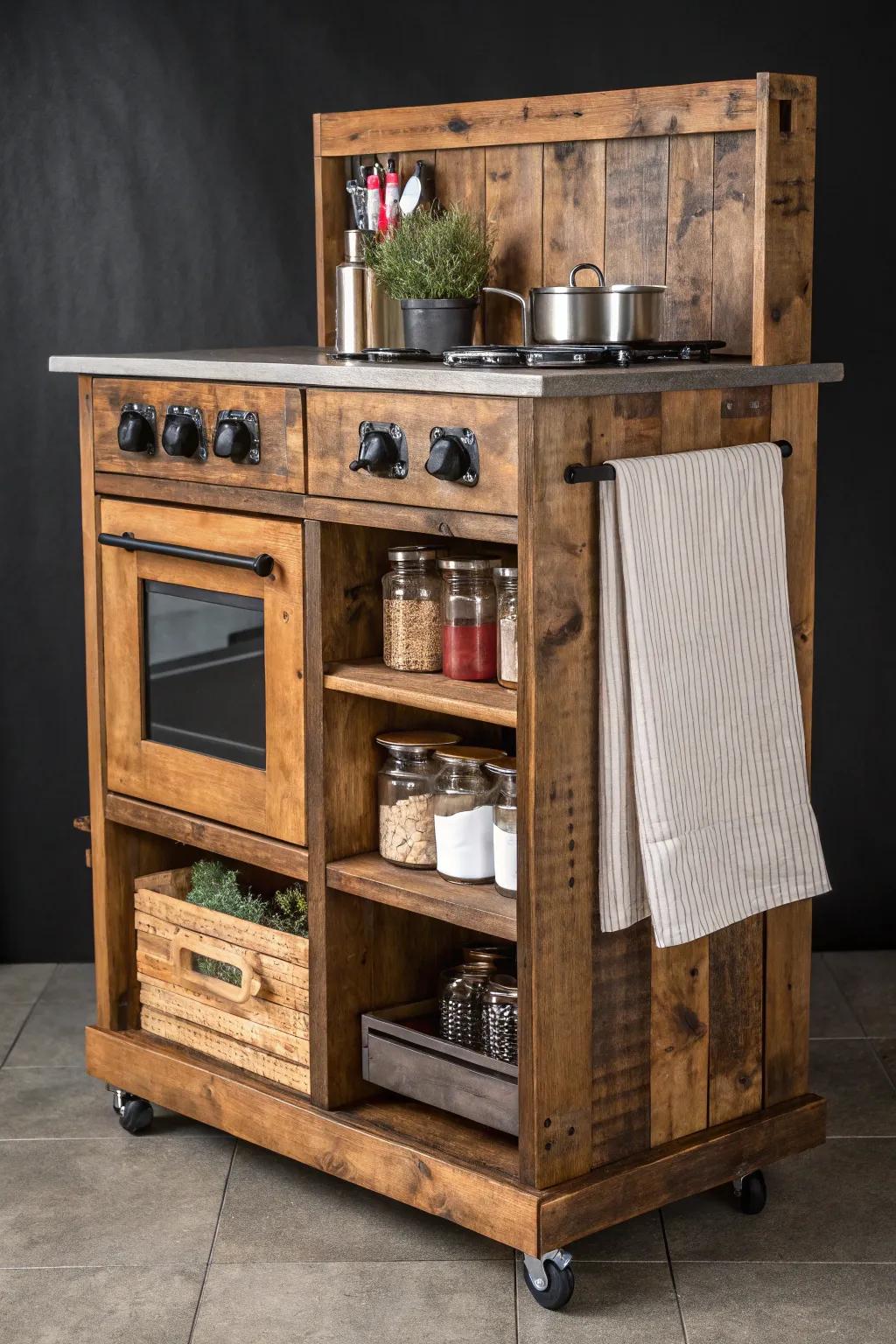 Transform your space with this ingenious IKEA hack: a portable kitchen that marries style with practicality.
