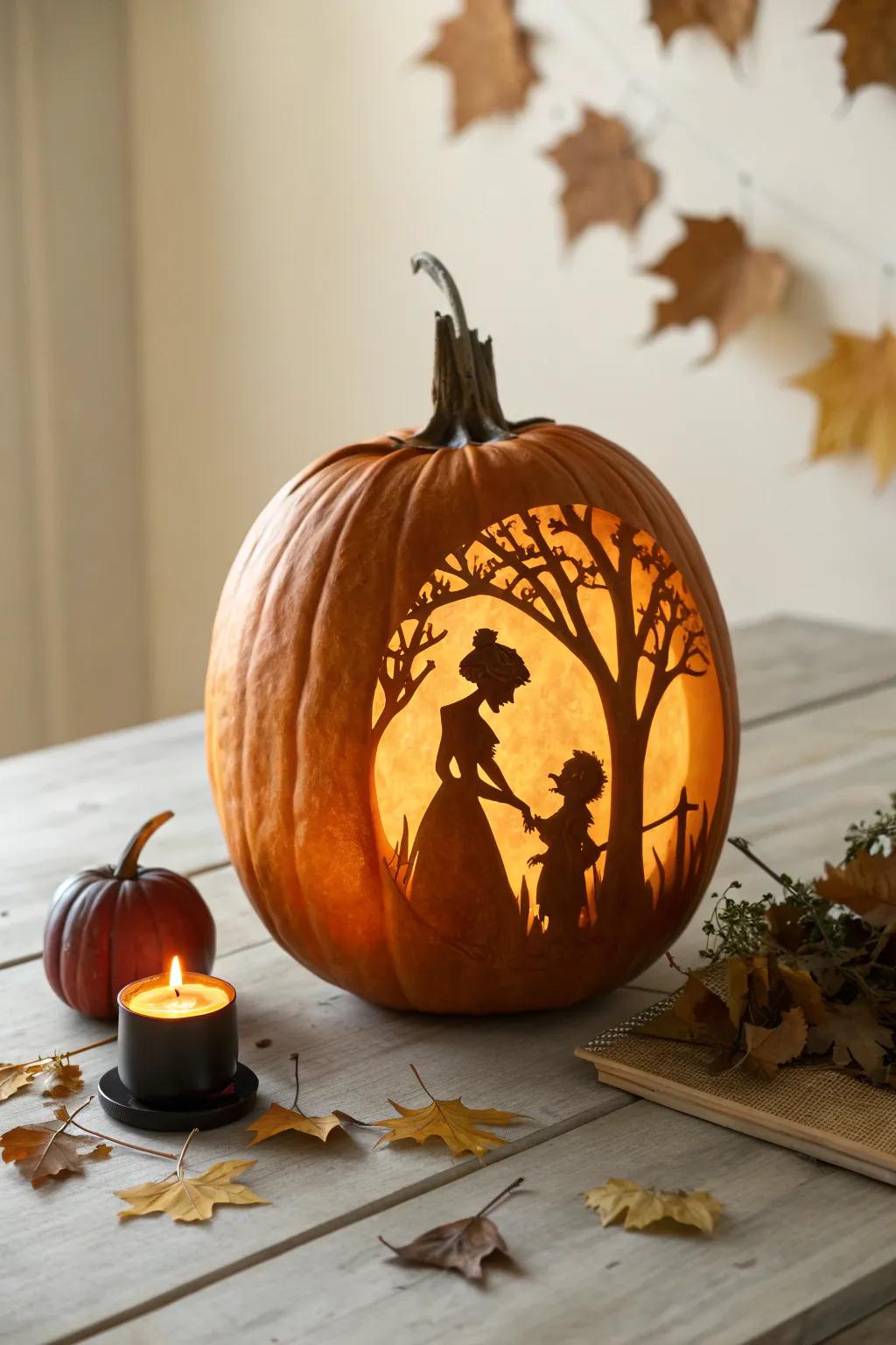 Embrace the eerie elegance of the Other Mother with this stunning silhouette carving.
