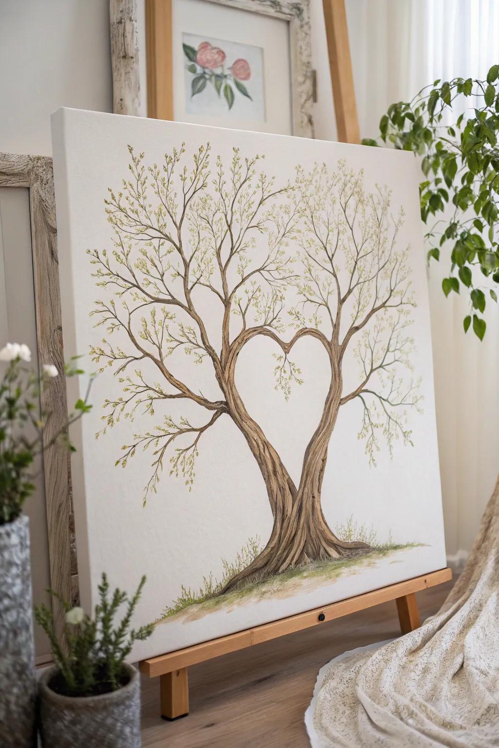 Celebrate your love with a heart-shaped embrace of nature. 🌿❤️ #IntertwinedTrees #LoveInNature