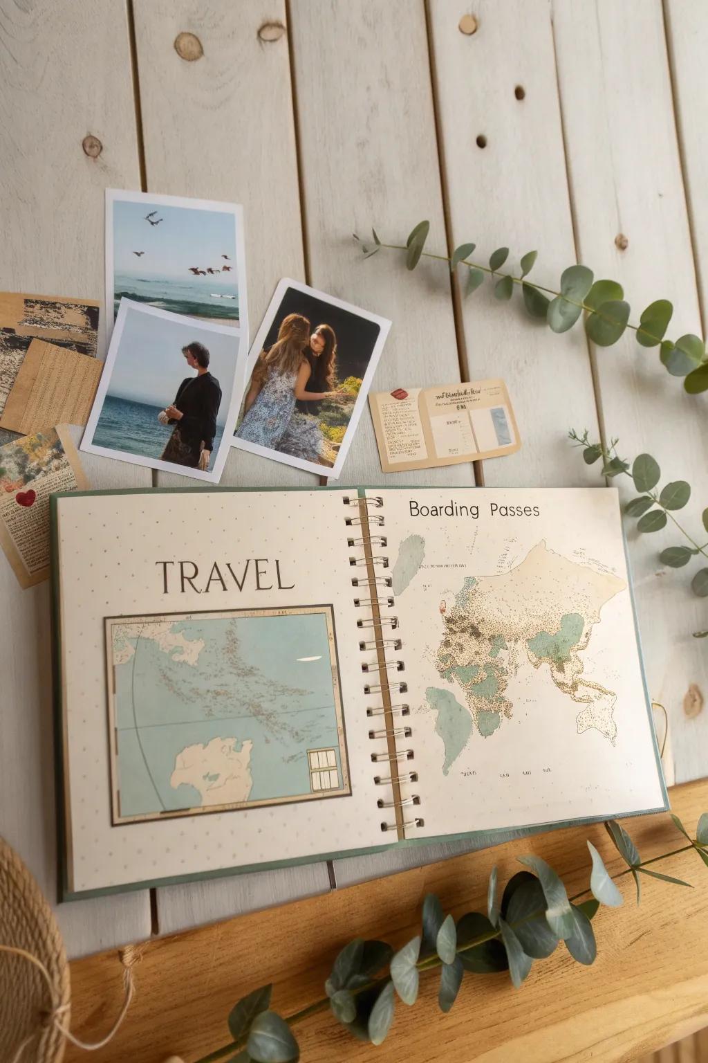 Capture your journeys in a scrapbook full of stories and memories. 🌍✈️ #TravelAdventures #MinimalistBoho