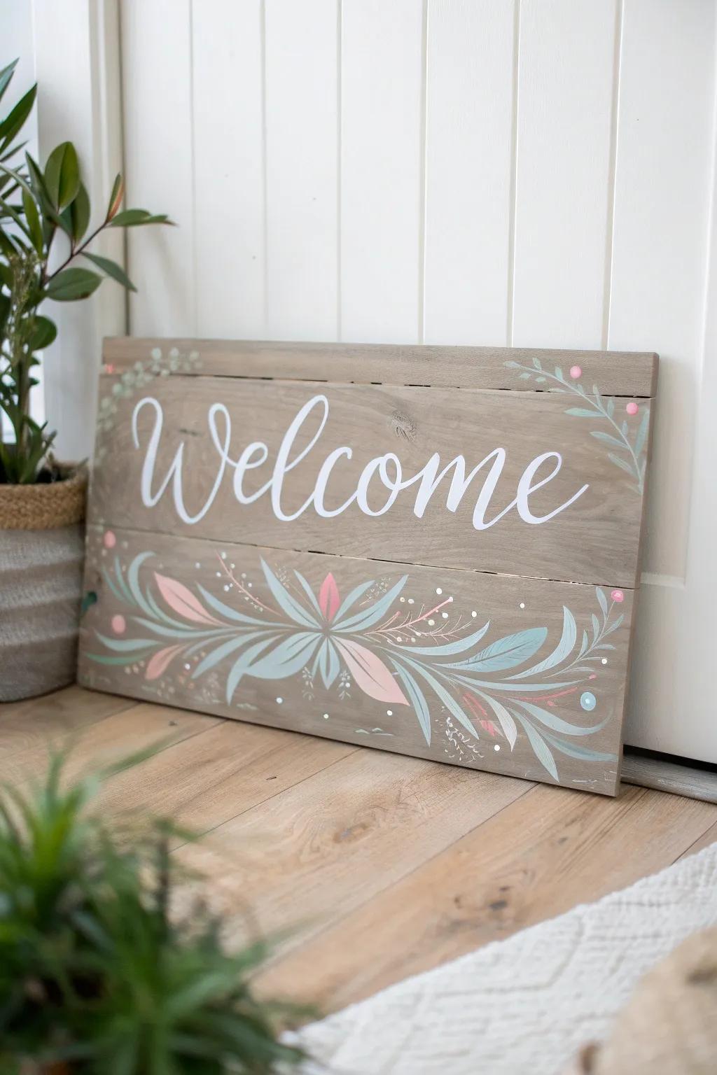 Welcome with Style: Hand-Painted Signs that Add a Personal Touch to Any Home.