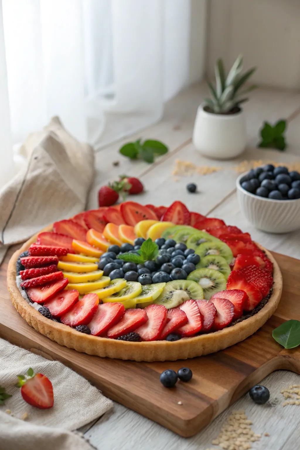 Indulge in the vibrant hues of a Rainbow Extravaganza, where simplicity meets natural beauty.