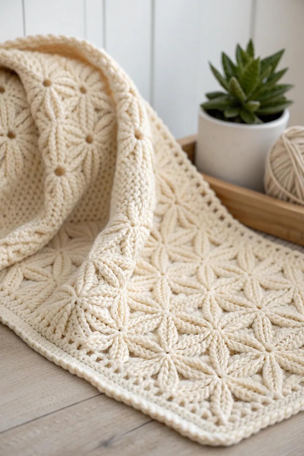 Discover the celestial charm of the star stitch—perfect for cozy, minimalist throws.