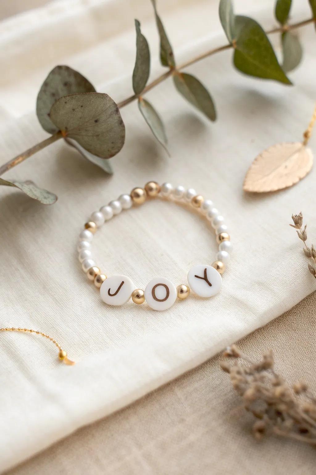 Spell out your story with charming letter beads for a personalized touch of joy.