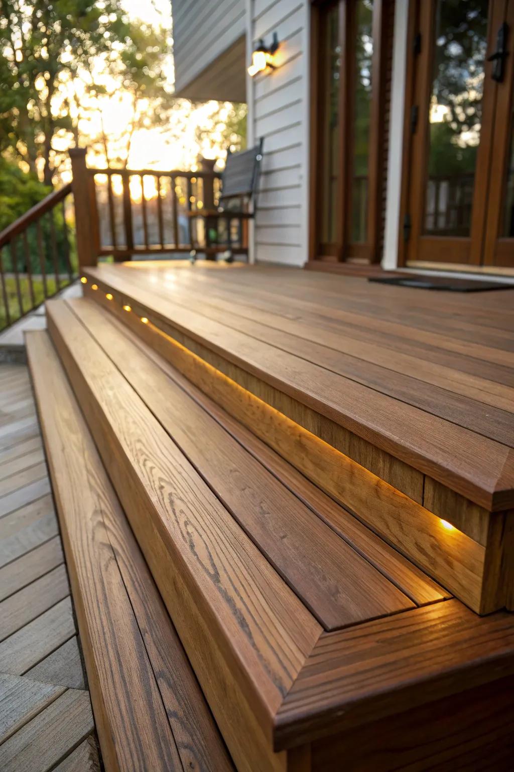 Elevate your deck design with daring contrasts that highlight craftsmanship.