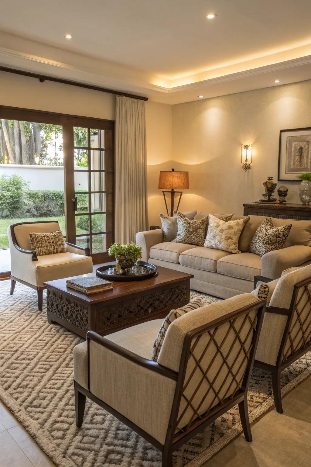 Begin decorating with your living room, setting the tone for your home's style.