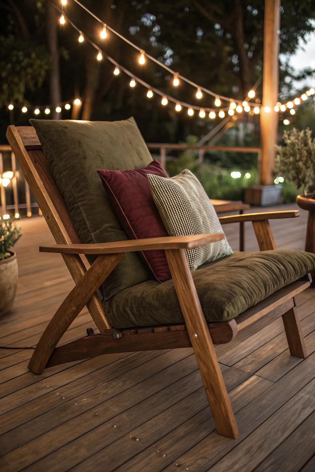 Elevate your deck with a touch of craftsmanship and comfort.