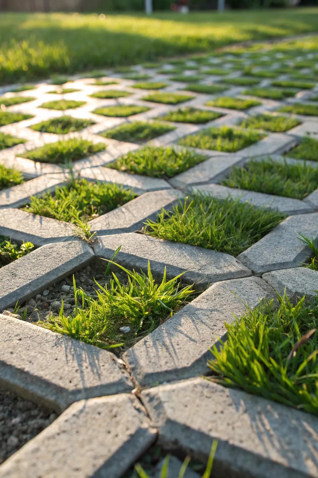 Blend Nature and Functionality: Elevate Your Driveway with Grass Pavers