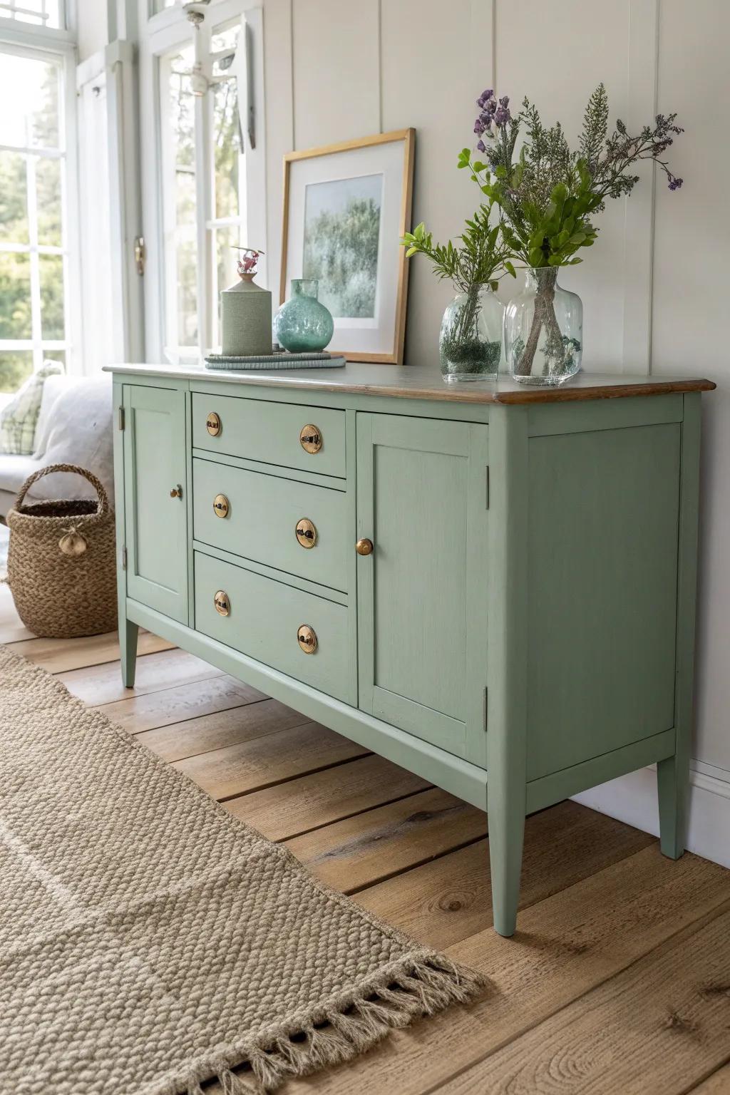 Breathe new life into your old furniture with a touch of paint and creativity. #UpcycleMagic #ScandiBoho