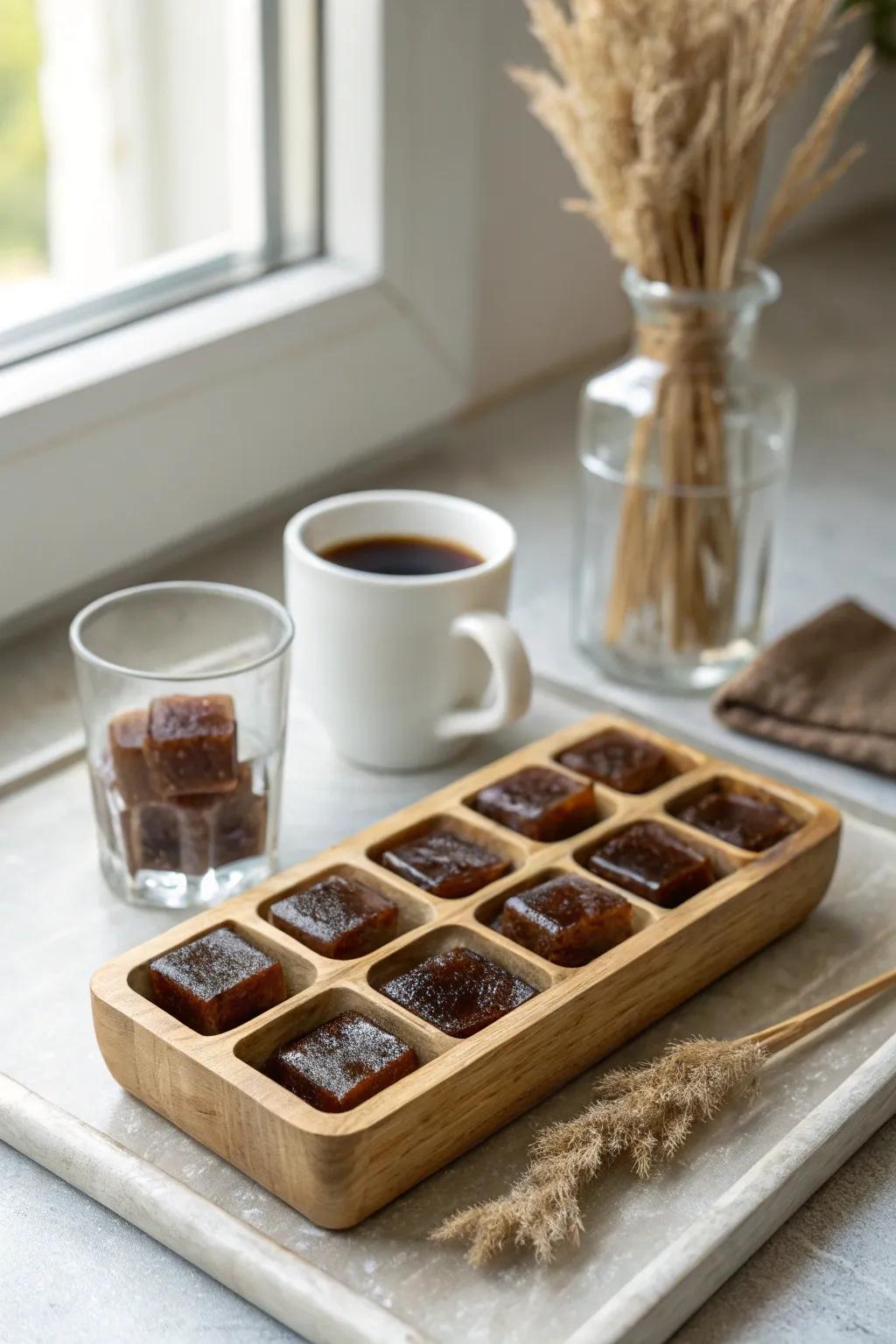 Elevate your iced coffee experience with these chic coffee cubes, a perfect blend of minimalist elegance and practical boho charm.