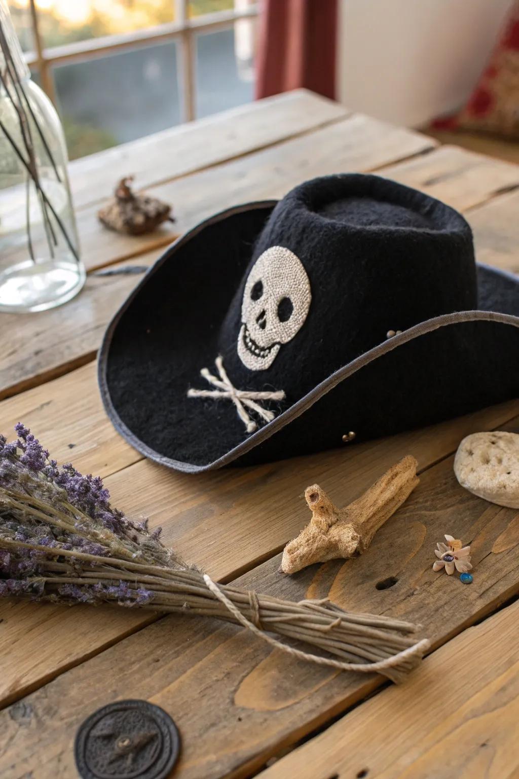 Craft your own adventure: A minimalist pirate hat with a boho twist!
