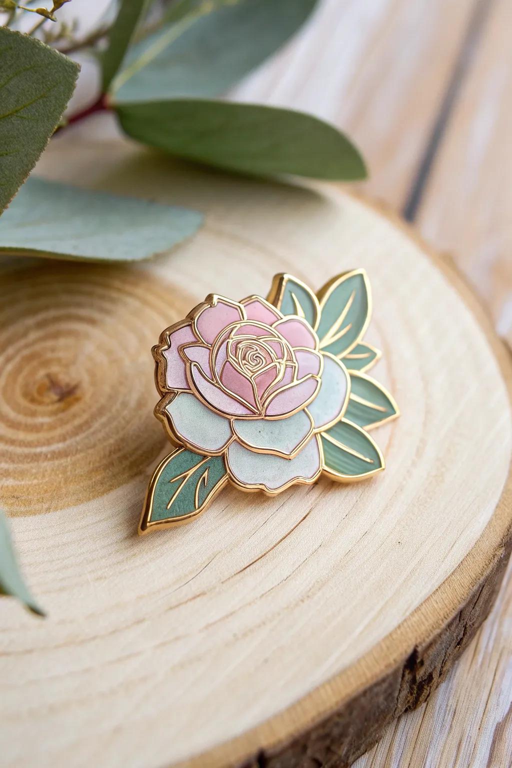 Embrace the charm of nature with this exquisite floral enamel pin. 🌸 Perfect for adding a touch of beauty to your day.