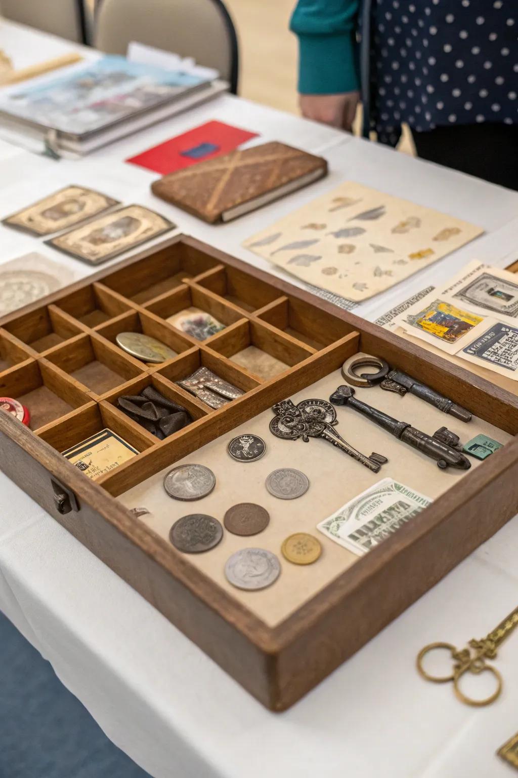 Divided trays keep small items sorted and accessible.