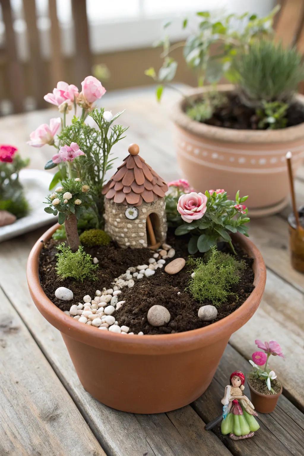 Create your own enchanted world with a miniature fairy garden kit - where imagination blooms!