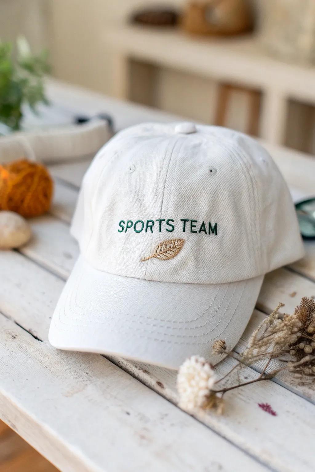 Embrace your sporty spirit with minimalist flair—perfectly embroidered for the ultimate team supporter.