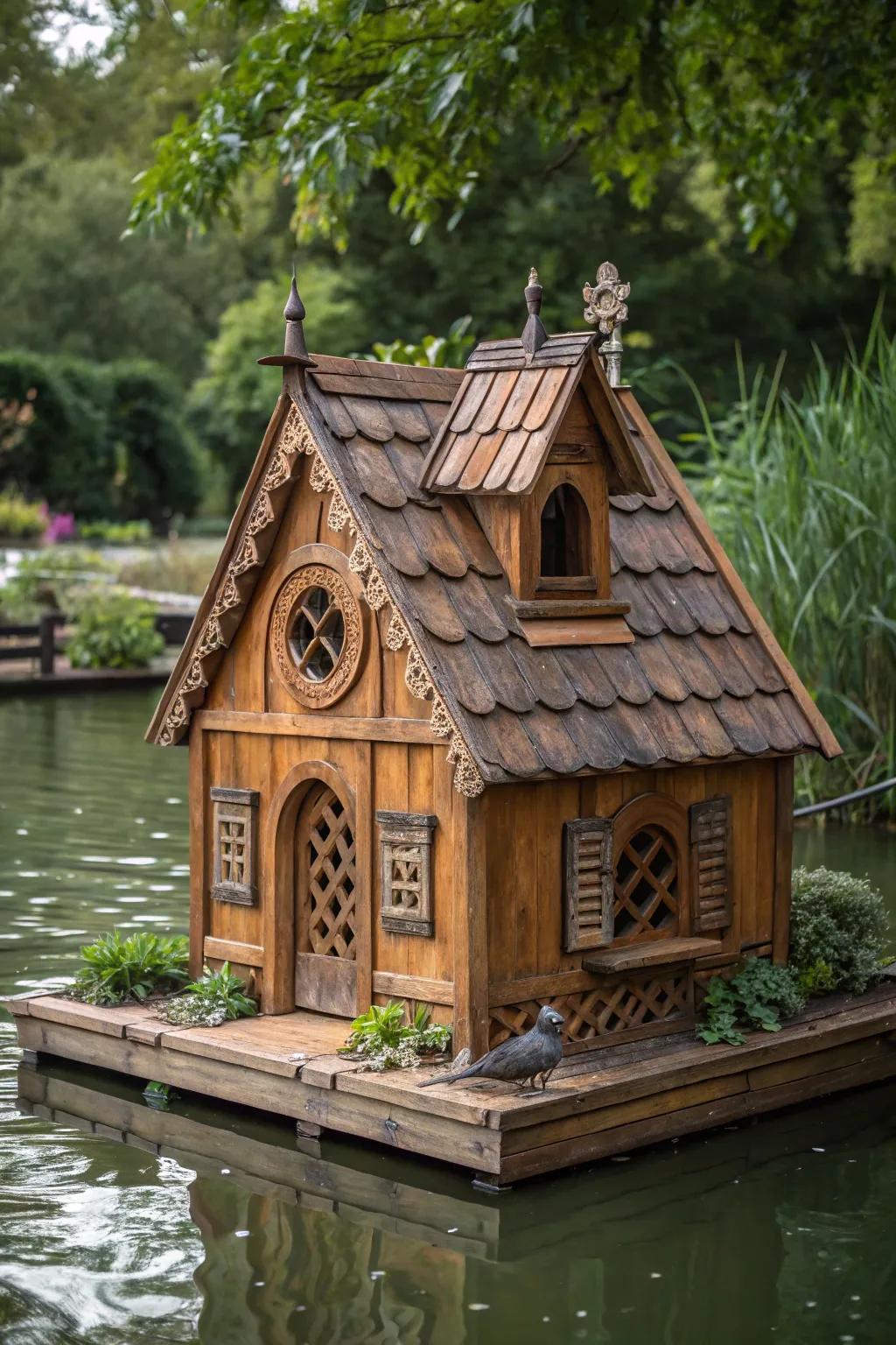 A cozy cottage retreat for ducks, where craftsmanship meets tranquility.
