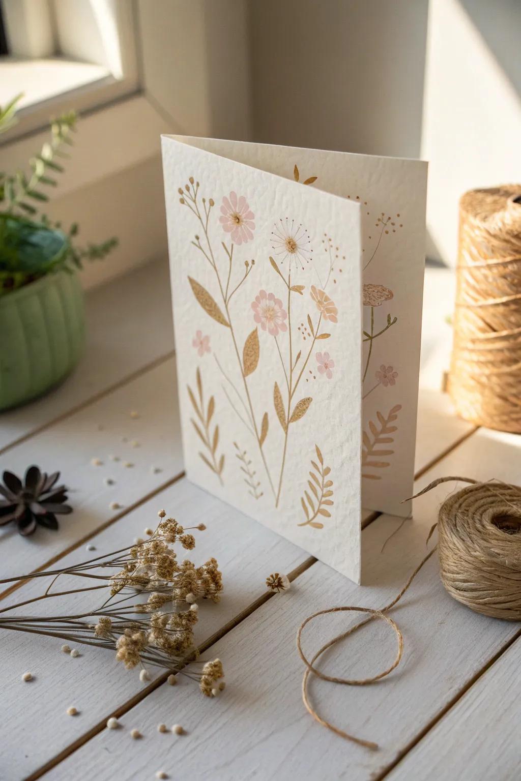 Crafted with love: Send your message with a touch of handmade elegance.