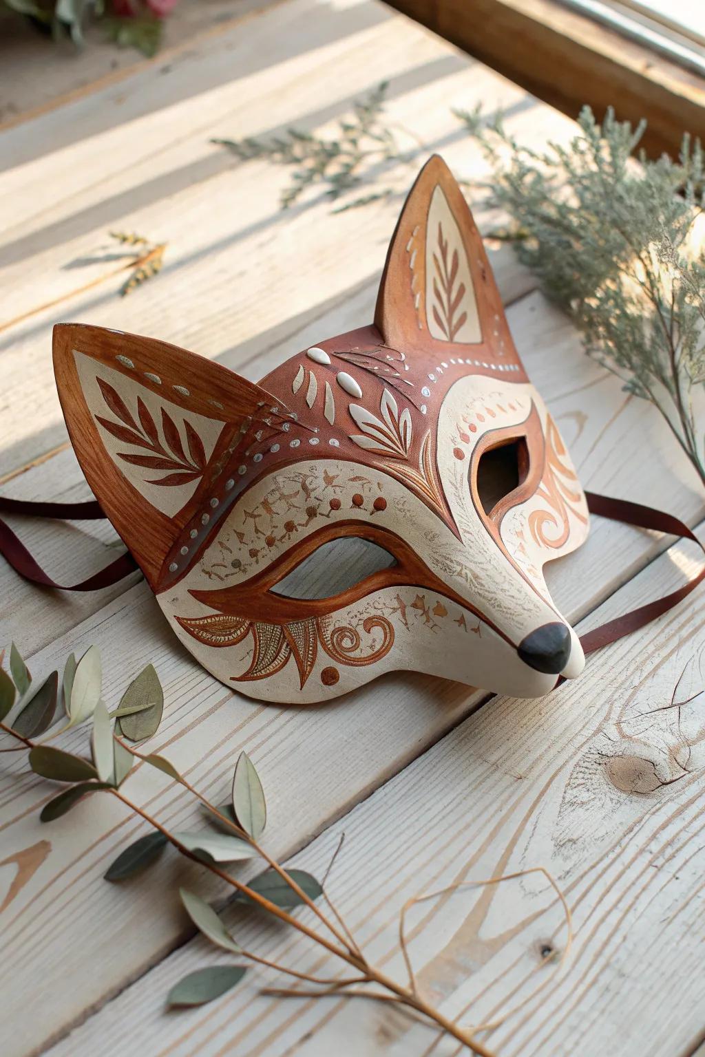 Unleash your creativity with a handcrafted fox mask—where simplicity meets artistry.