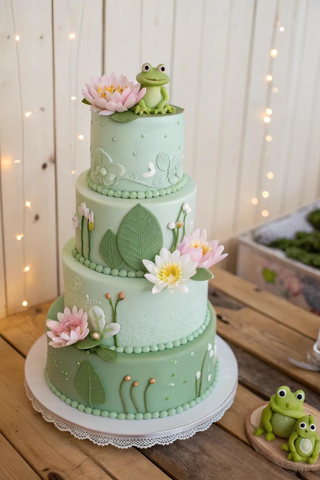 Dive into the enchanting world of 'Lily Pad Layers' - where serene beauty and delightful details come together in delicious harmony.